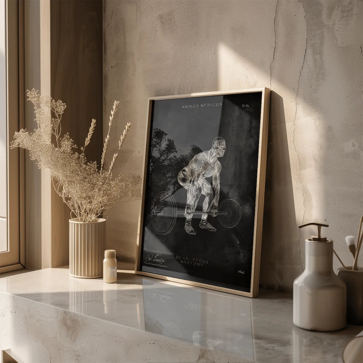 Kreuzheben Anatomie Poster - Chalkboard - Animus Medicus GmbH