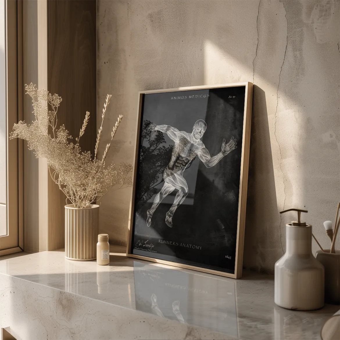 Läufer Anatomie Poster - Chalkboard - Animus Medicus GmbH