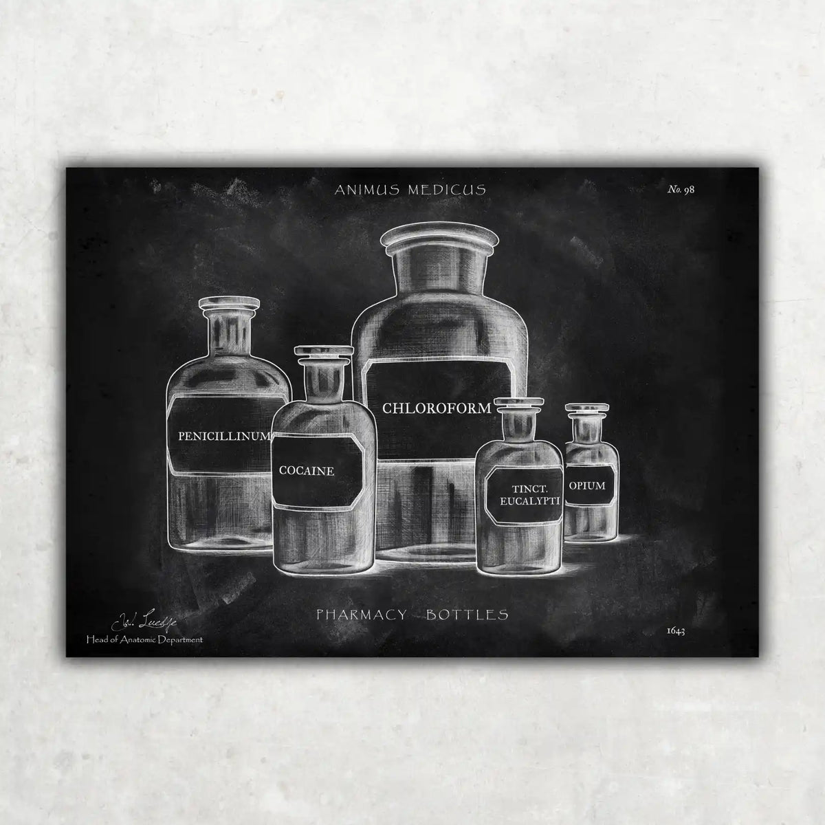 Pharmazie Fläschchen Poster - Chalkboard - Animus Medicus GmbH