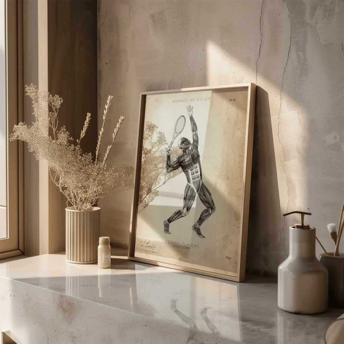Tennis Anatomie Poster - Animus Medicus GmbH