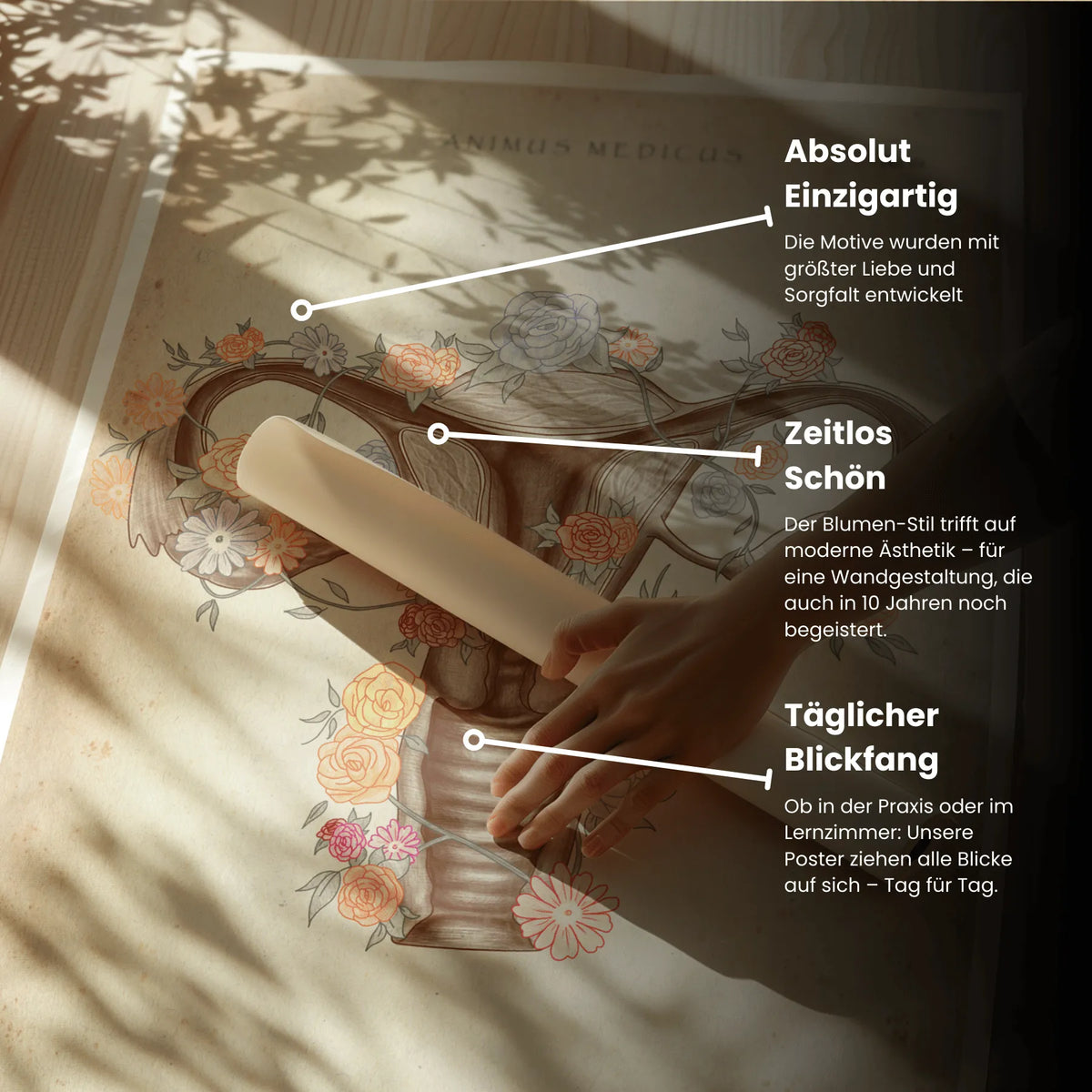 Uterus mit Blumen - Animus Medicus GmbH