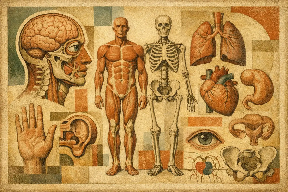 Bauhaus Anatomie Poster für moderne Praxisräume