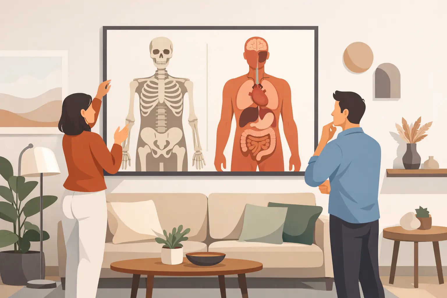 Anatomie Poster Wohnzimmer stilvoll einsetzen