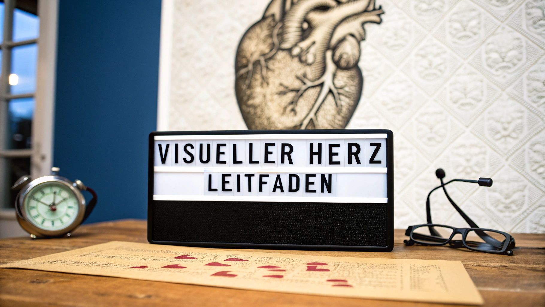 Anatomie Bild Herz als visueller Leitfaden - Animus Medicus