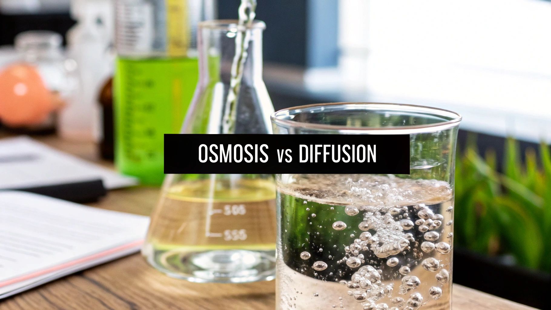 Unterschied osmose diffusion verständlich erklärt