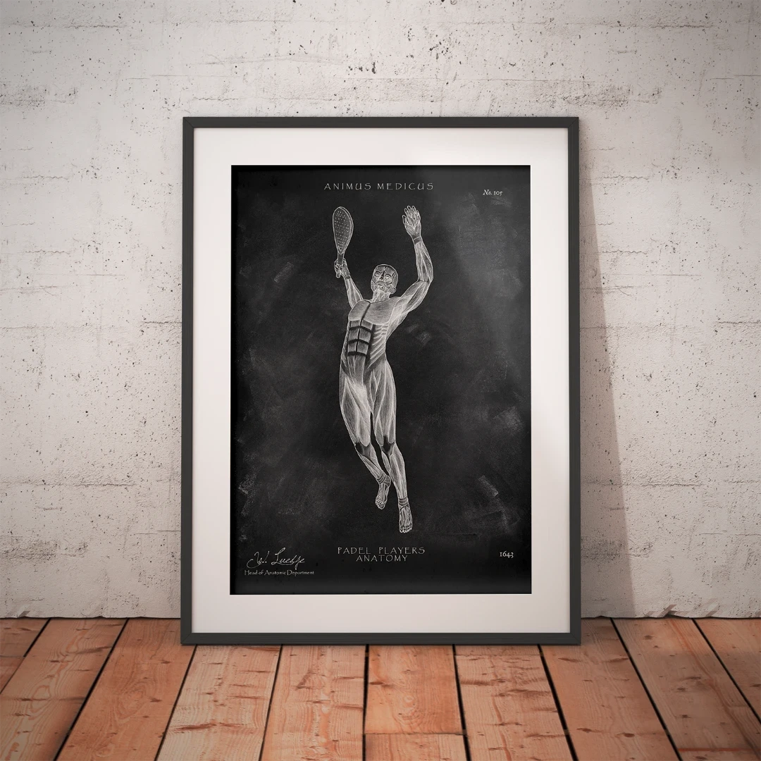 Padel Tennis Anatomie - Chalkboard