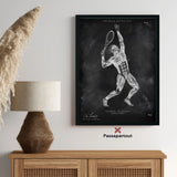 Tennis anatomie Poster - schoolbord