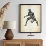 Basketbal anatomie poster