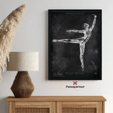 Ballet anatomie Poster - schoolbord