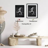 Voetbal anatomie Poster - schoolbord