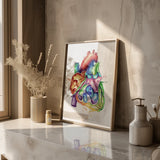 Hart in doorsnede Anatomie - Regenboog