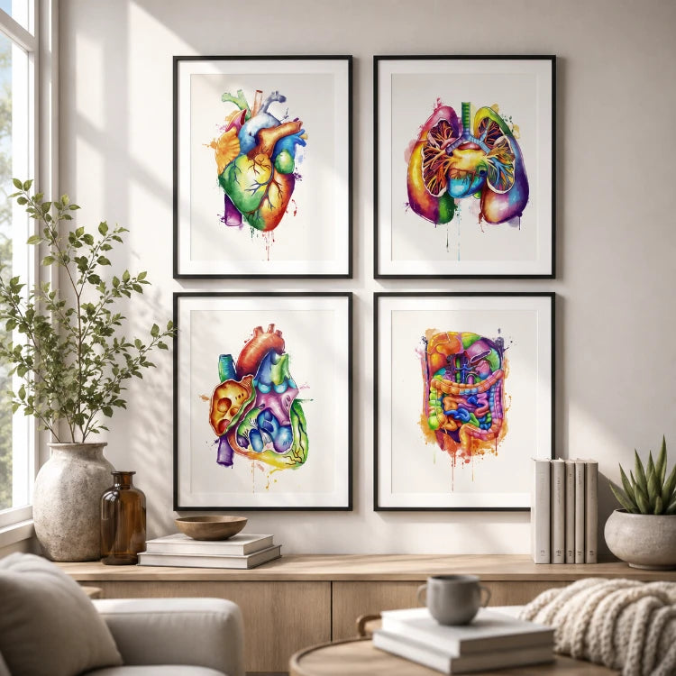 Wasserfarben Anatomie