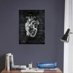 Herz Anatomie Chalkboard - Leinwand - Animus Medicus GmbH