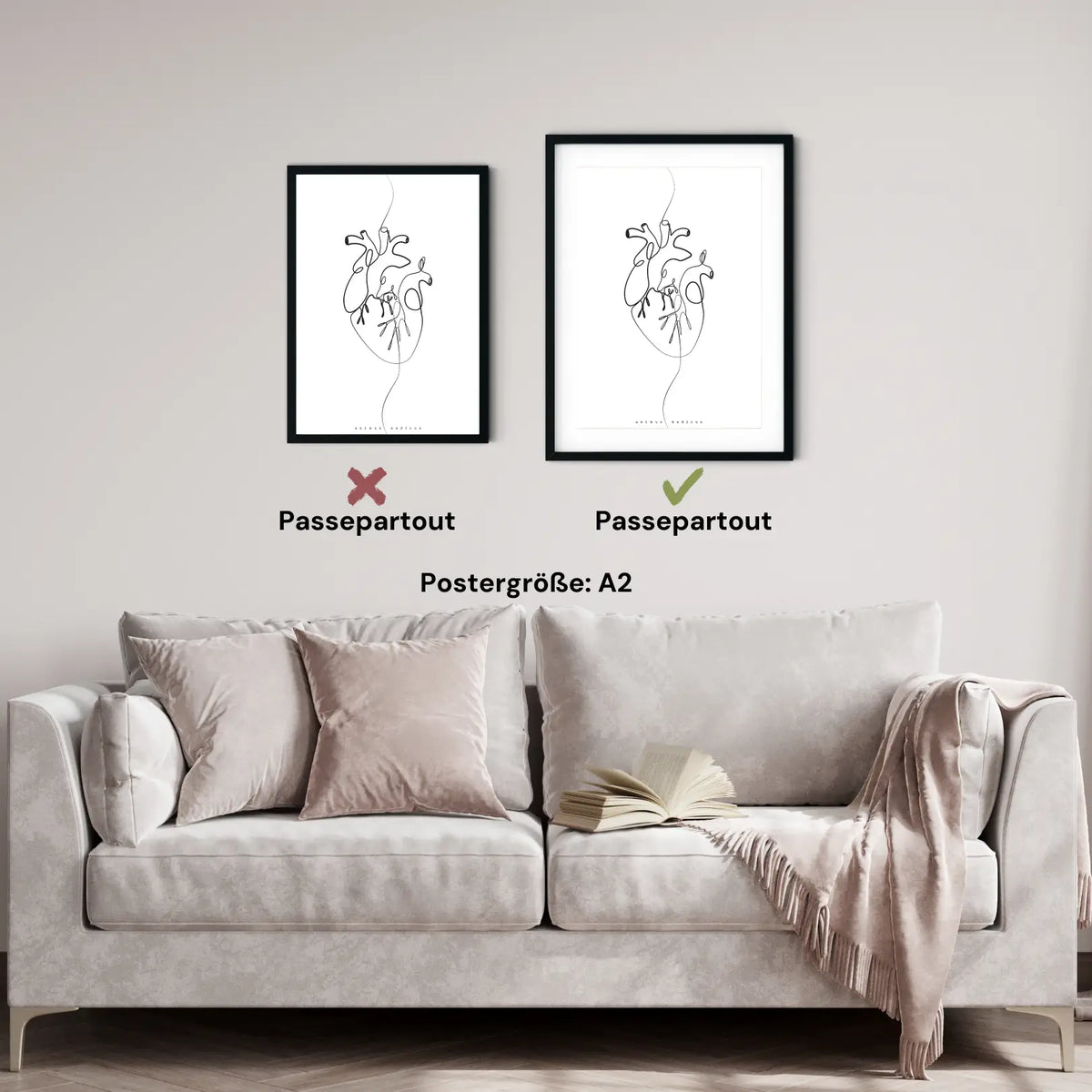Herz Anatomie Minimalist - Animus Medicus GmbH