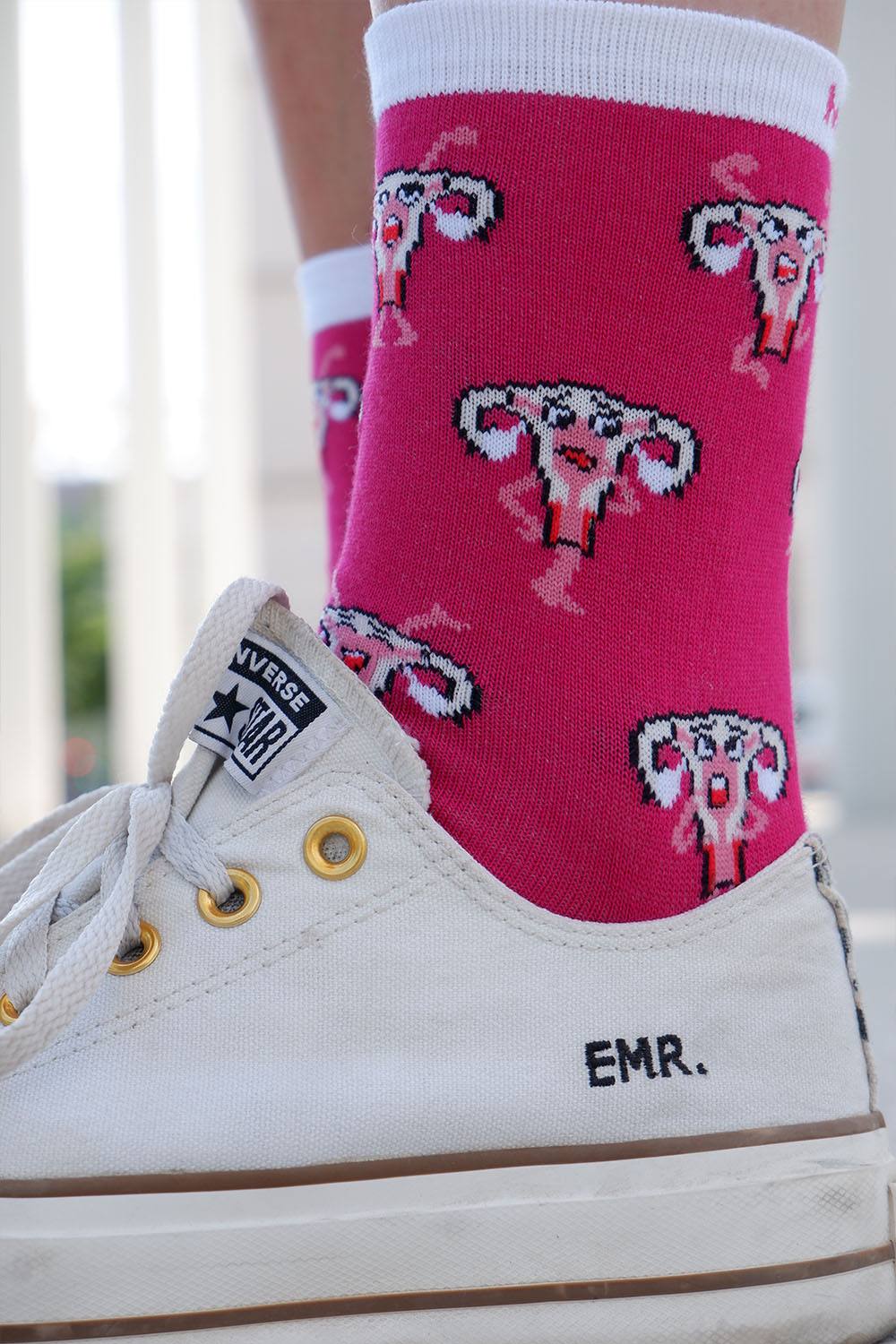 Uterus Anatomie Socken aus Bio-Baumwolle - Animus Medicus GmbH