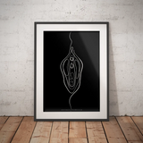 Vulva Anatomie Minimalistisch Donker